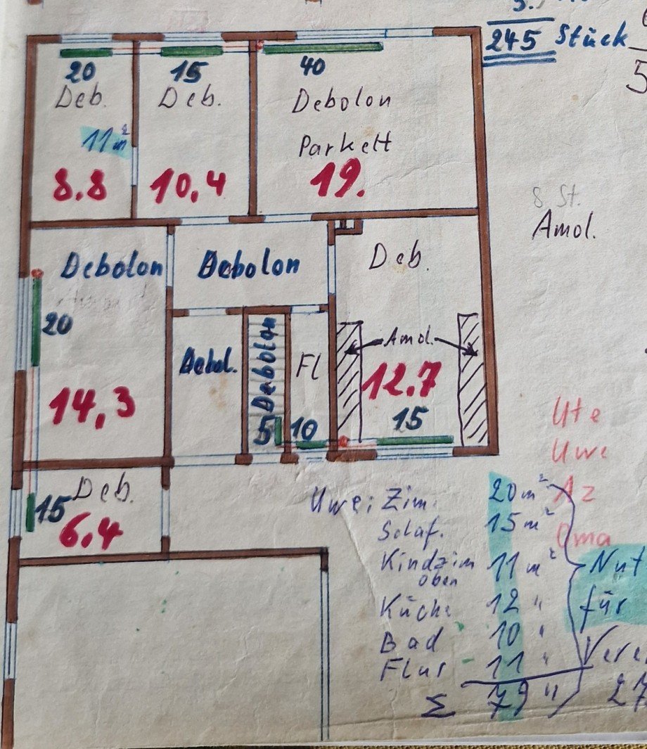 Grundriss Zeichnung Bungalow Wismar