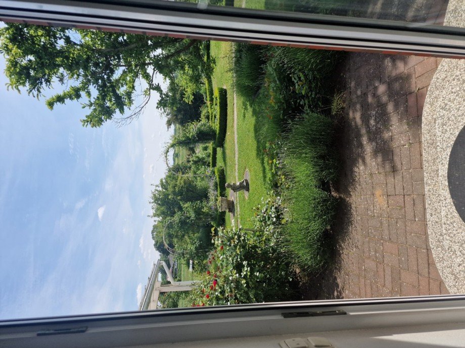 Blick in den Garten Bungalow Hohenkirchen