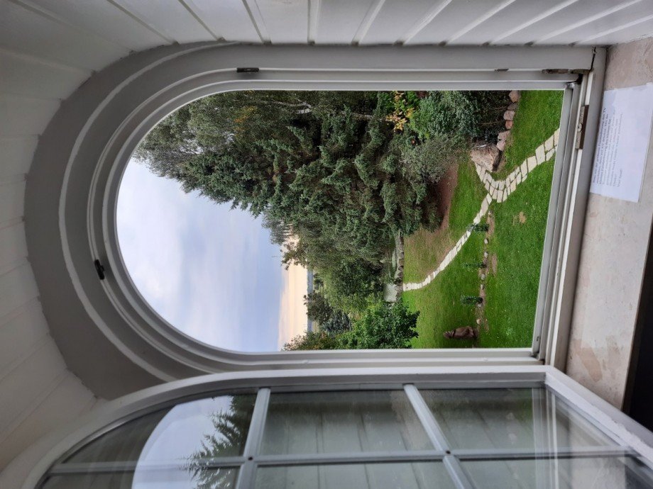 Blick aus dem Fenster Dachgeschosswohnung Biendorf