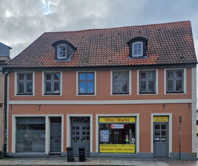 Ansicht Stralsund Wohn- / Gesch�ftshaus Wohn-, und Gesch�ftshaus n�he Langenkanal