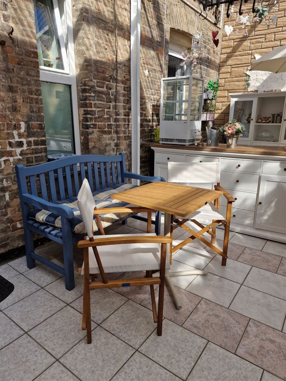 Gastzimmer Hofsitzecke Reihenmittelhaus Neubukow